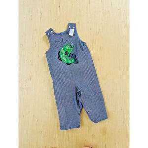 The Bailey Boys Football Fishing Reversible Plaid Overall Jon-Jon, Size 24 Month